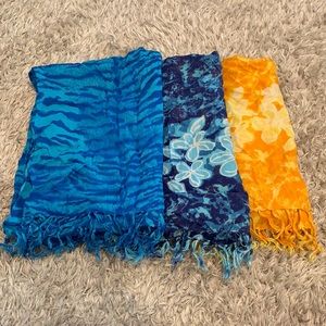 NWOT Bundle of 3 Tie Dye Scarves